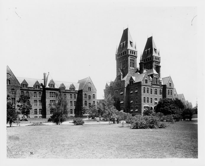 Black and white historic image of ROC building.